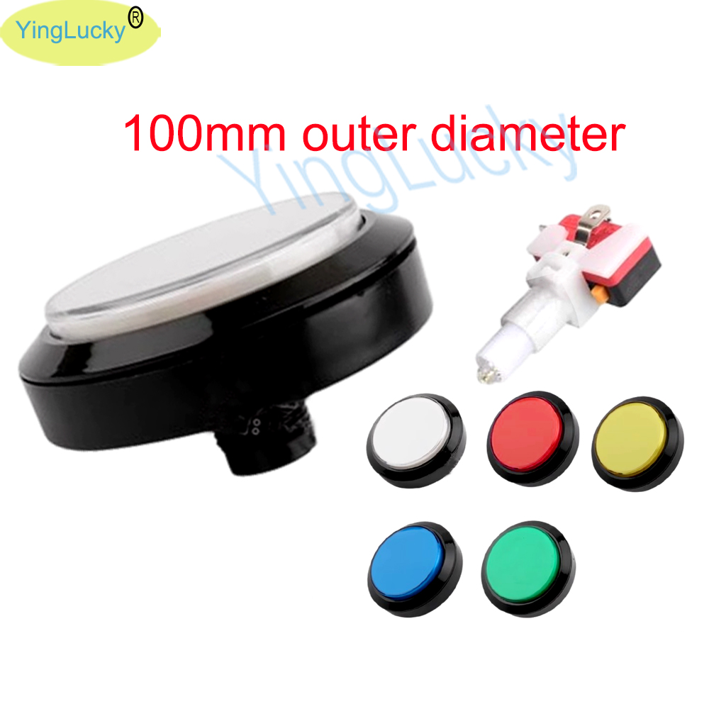 12V Arcade LED Button 100mm Pl - Arcade Vibes ulasan dan harga