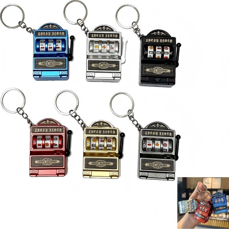 【F】Mini Slot Machine Key Chain - Arcade Game Jackpot ulasan dan harga